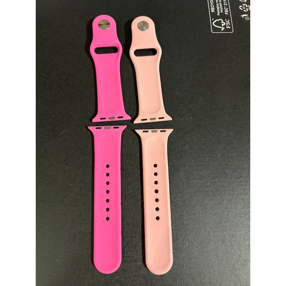 Disney Princess Castle Ice Cream Apple Watch Bands Set 38mm 40mm 41mm Pink Peach
